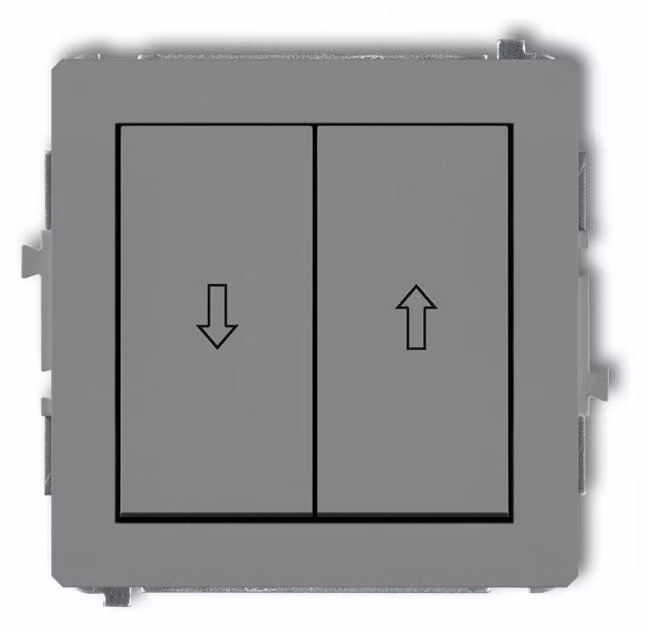 KARLIK DECO, interruttore per avvolgibili, da incasso, grigio opaco