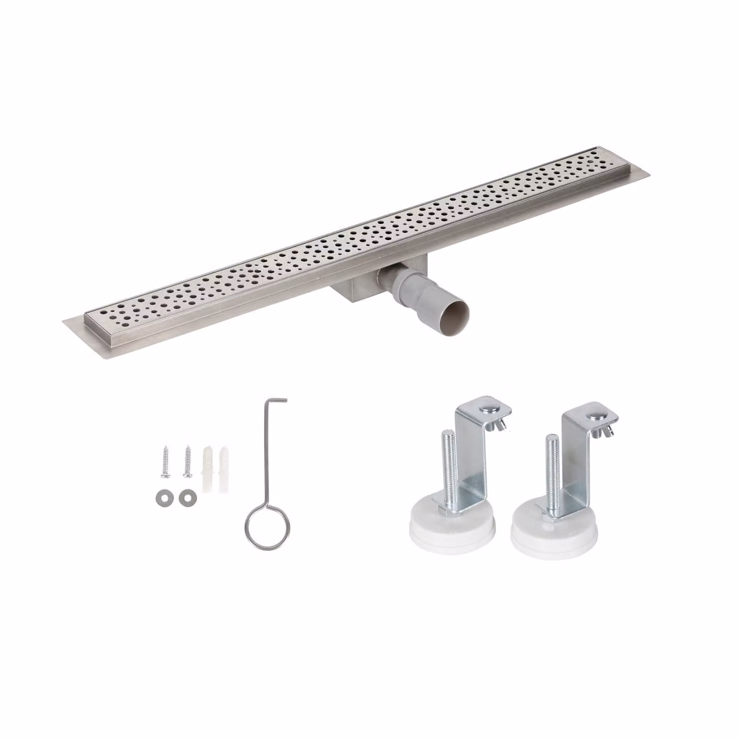 Bc-elec - HFD06-80 Canalina per doccia 80cm in acciaio inox, discesa della canalina in acciaio inox, regolabile in altezza 67-92mm