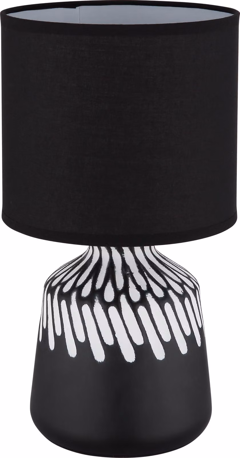 Lampada da tavolo, tessuto ceramico, nero, H 31,5 cm