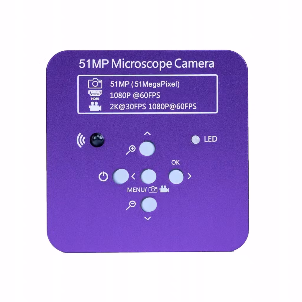 Set di Microscopio Digitale Puppis Pink PRO con Camera 51MP, Connessione HDMI e USB, Colore Rosa e Viola – 2