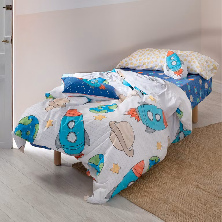 Set per bambini Nordisches, razzo spaziale, 2 pezzi, 180x220 cm