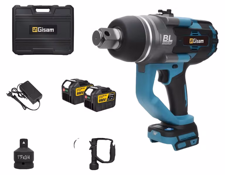Avvitatore a impatto, motore brushless, coppia elevata, 2 batterie