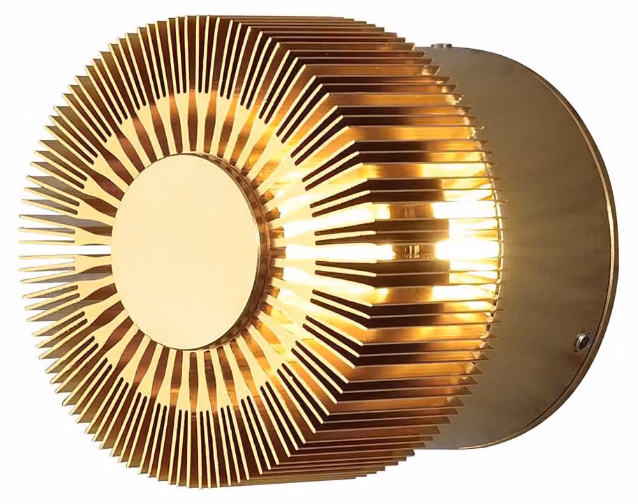Lampada da parete Monza, in alluminio, finitura bronzo, dimensioni 9x8x9 cm, tecnologia LED 3W