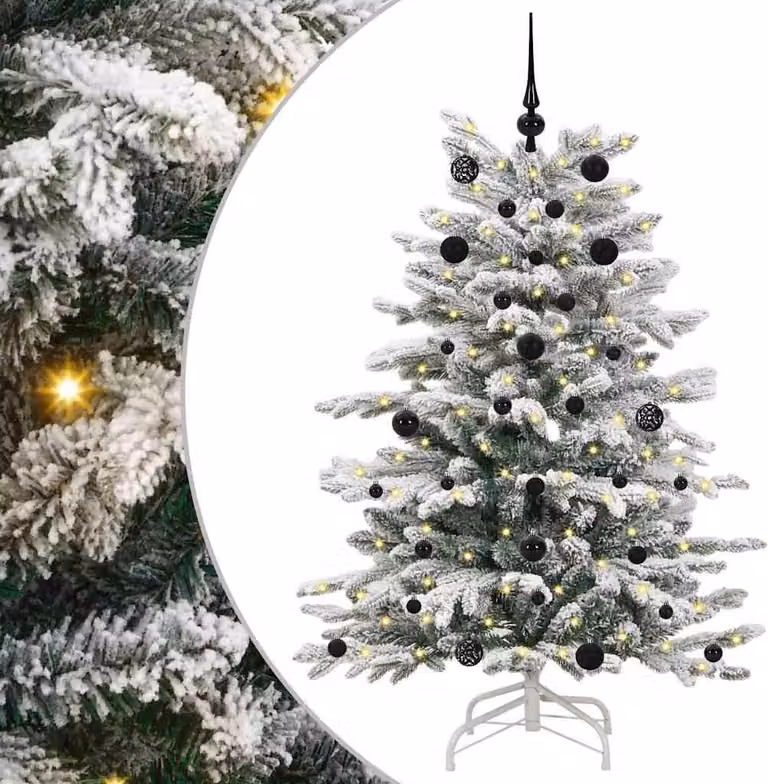 Albero di Natale Artificiale con Rami Pieghevoli Bianco 150 cm