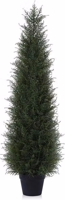 Pianta artificiale di cedro 120cm, albero di cedro artificiale, albero artificiale per esterno UV-resistente per decorazione di casa, camera da letto, ufficio.