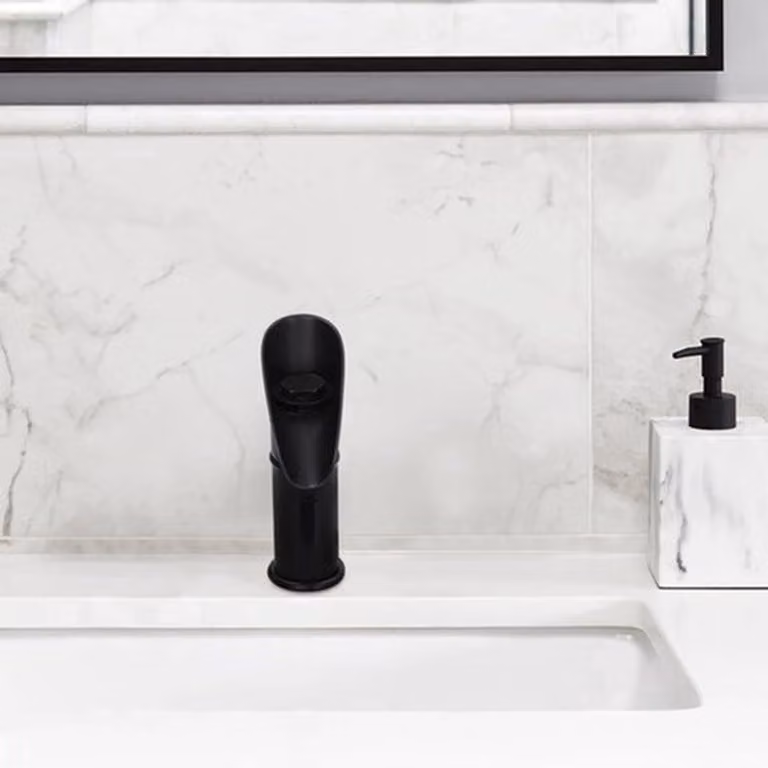 Rubinetto senza contatto, colore nero opaco - sensore a infrarossi con distanza di rilevamento - design igienico e a risparmio idrico