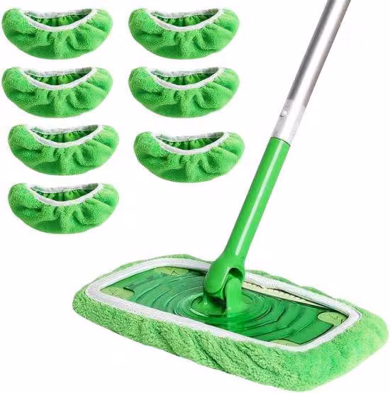 8 panni in microfibra - Panni di ricambio verdi per pavimenti - Panni per pavimenti a secco - Accessori Swiffer