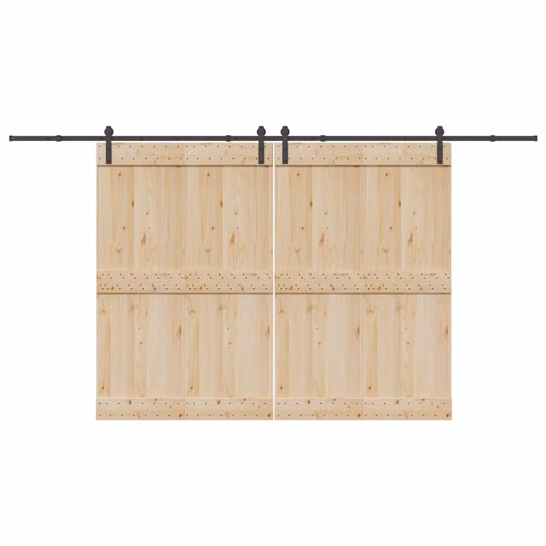 vidaXL Kit di Binari per Porte Scorrevoli in Acciaio Nero Opaco 400 cm