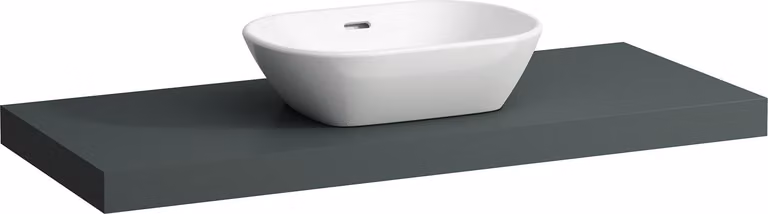 LAUFEN LANI Plan de toilette, une découpe au centre, 1185x495x65mm, H4046711122661, H4046711122661
