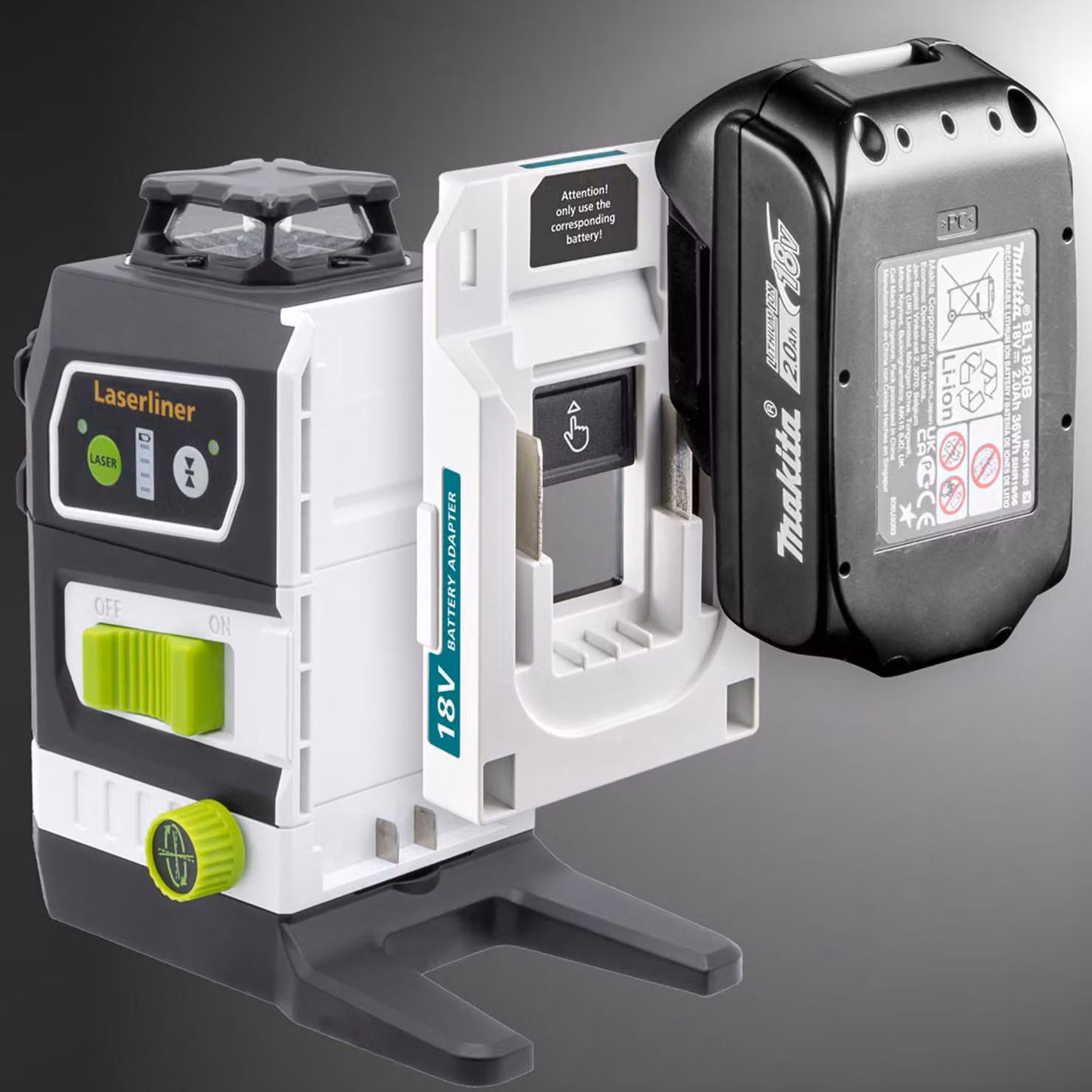 Laserliner Kreuzlinien-Laser Multi-18V-Serie + PowerAdapter Makita Professional