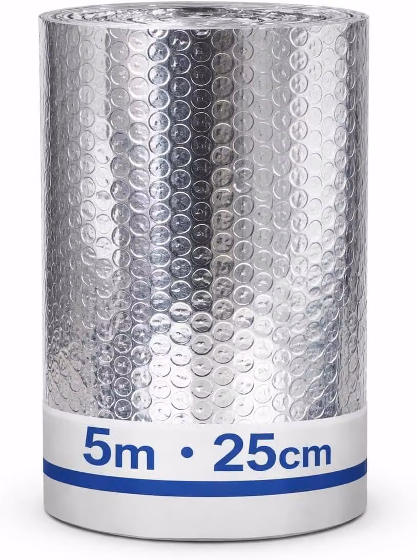Isolamento per avvolgibili, dimensioni 5 m x 25 cm, autoadesivo, per cassonetti avvolgibili