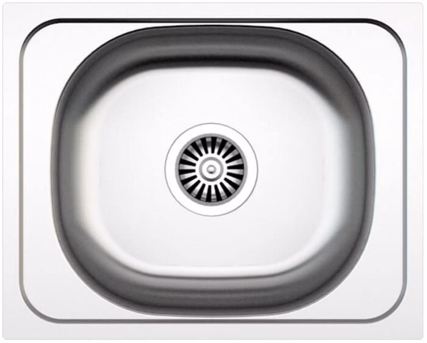 Faizee Home Lavello in acciaio inossidabile 50x40 cm, da incasso, per cucina, con set sifone incluso, color argento