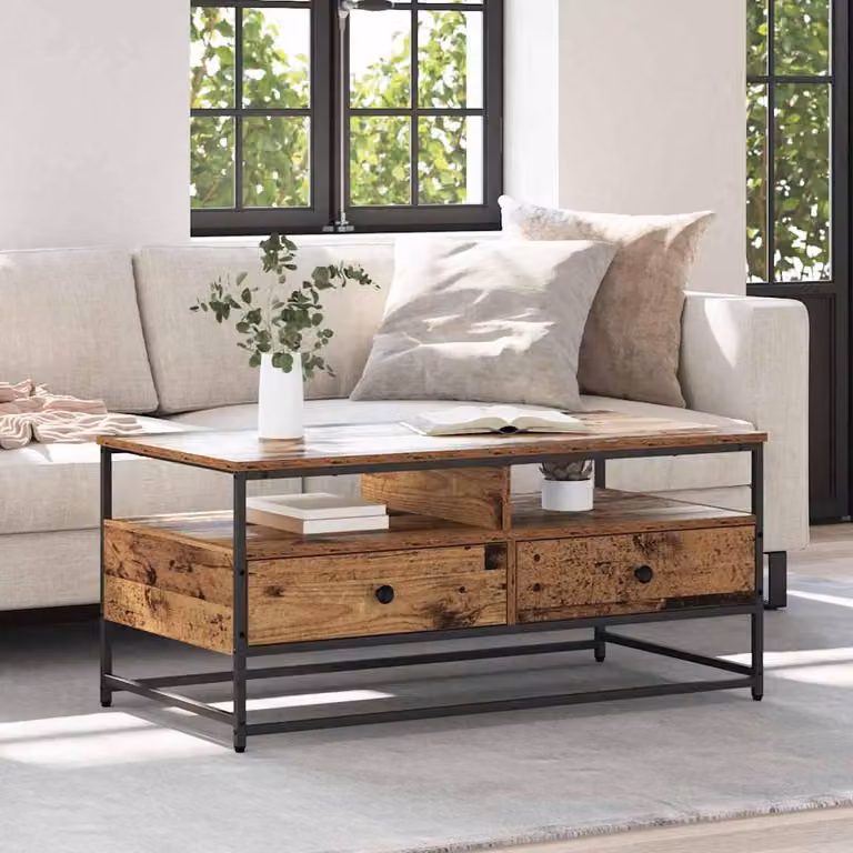 Maison Exclusive - Tavolino in legno antico 100 x 51 x 45 cm Materiale ligneo