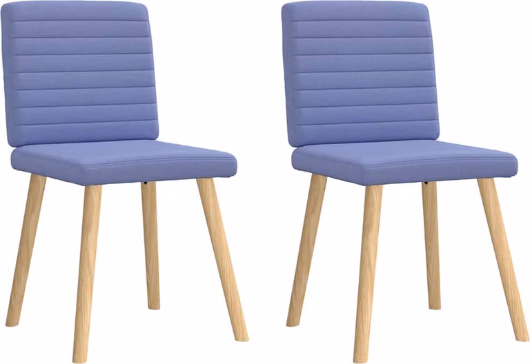 Sedie da Pranzo 2 pz Blu Jeans in Tessuto