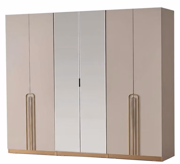 Armadio moderno dal design elegante, con ampio spazio di stoccaggio.