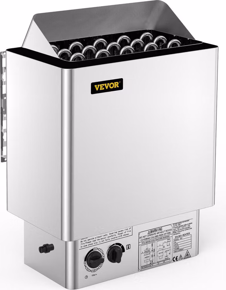 Riscaldatore per sauna da 9 kW 380 V-415 V Riscaldatore elettrico per sauna umida e secca con unità di controllo integrata Riscaldatore per sauna in acciaio inossidabile