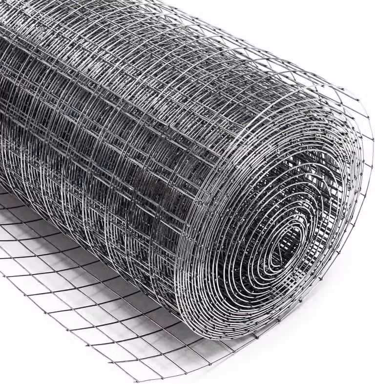 Recinzione in rete metallica Wiltec 100 cm x 5 m, spessore del filo 0,7 mm, dimensioni della maglia 12 x 12 mm, filo per voliere in acciaio zincato, rete metallica, filo per uccelli