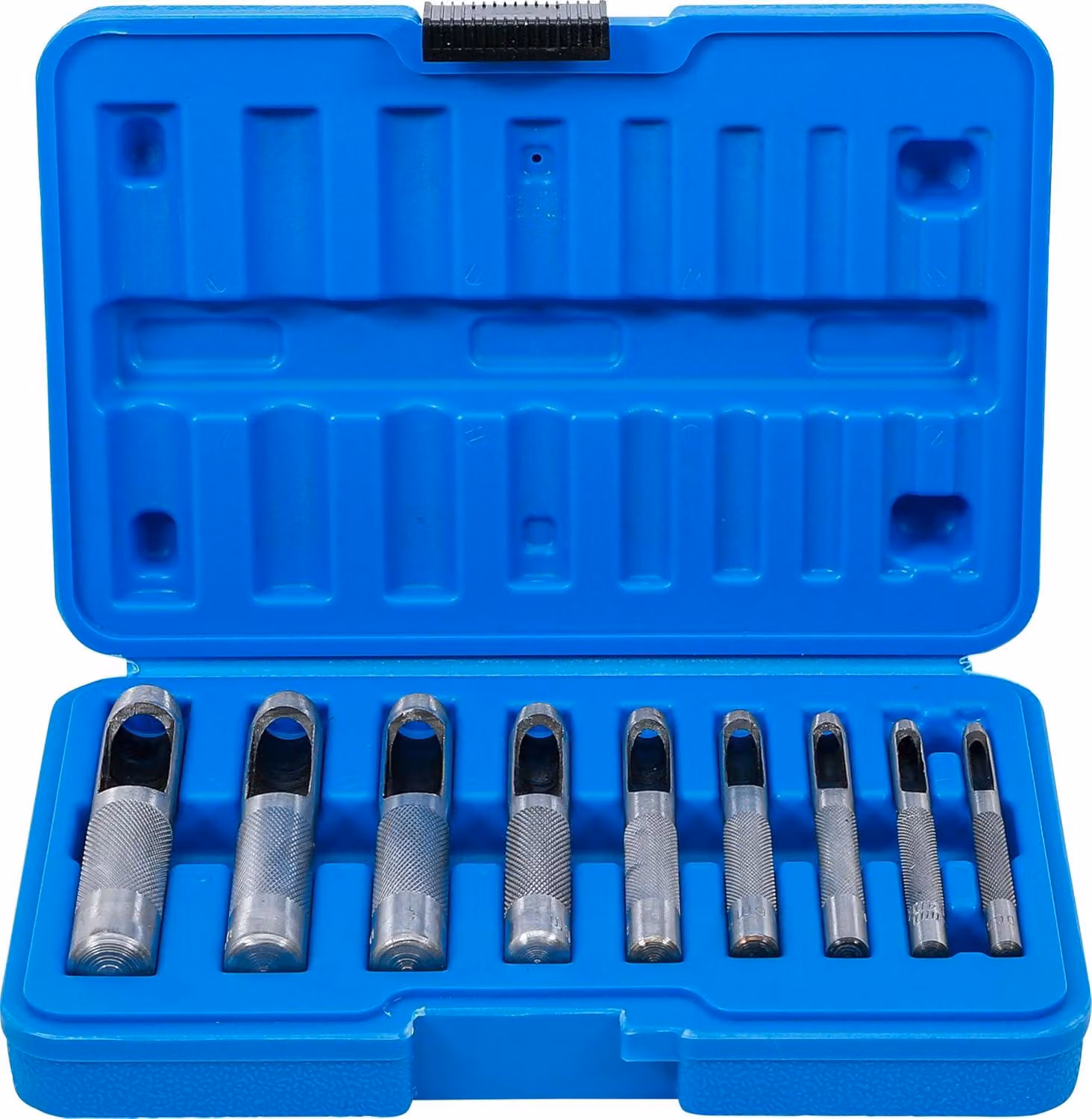 Kit di tubi cavi da 9 pezzi, da 3 a 12 mm, in custodia di plastica, per lavori di precisione