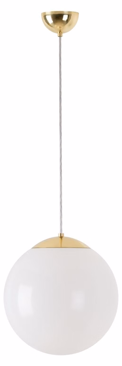 OSMONT ISI52902 ISIS S2 apparecchio a sospensione in plastica ottone lucido / bianco IP40 40W E27