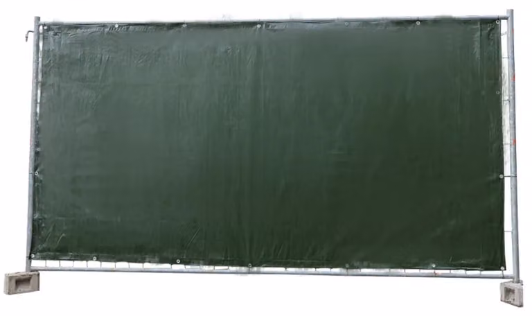 20 Stück Bauzaunplane 160g/m² grün PE 1,76m x 3,41m