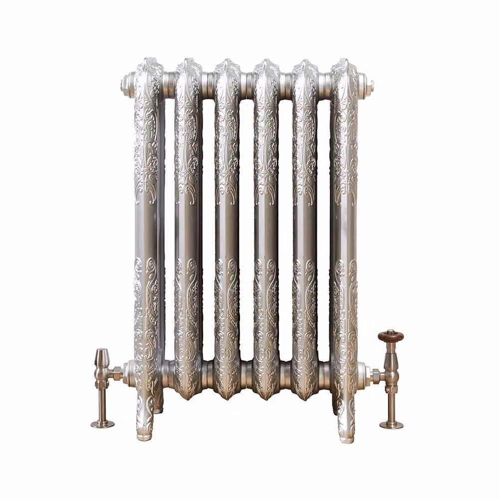 Radiatore in Ghisa Decorato Argento 768x509x250mm - Charlotte