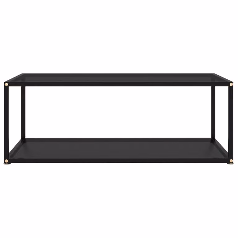 Tavolino nero 100x50x35 cm in vetro temperato