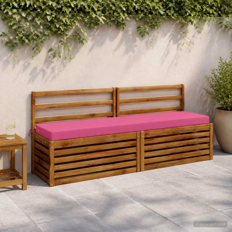 Cuscino per panchina vidaXL SOEST in poliestere rosa L 170 x P 40 x H 8 cm