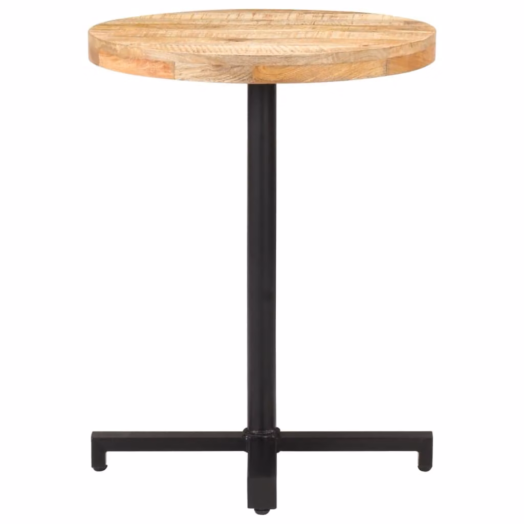 vidaXL Tavolo da bistrot rotondo Ø60x75 cm Legno di mango grezzo