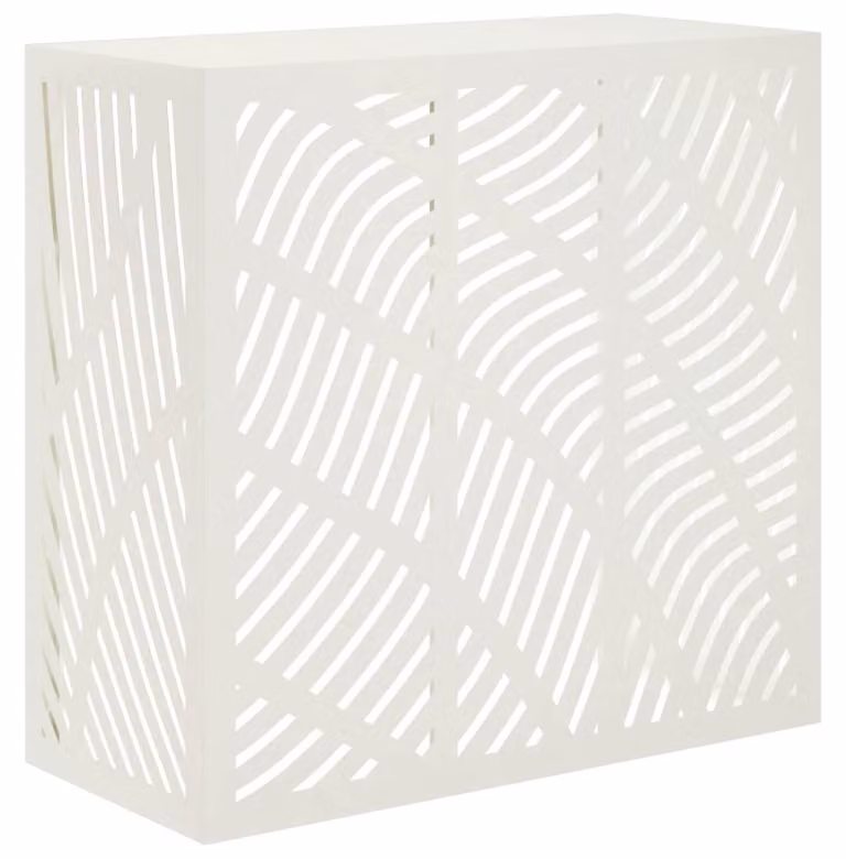 Coperchio per aria condizionata bianco 110 x 50 x 105 cm acciaio