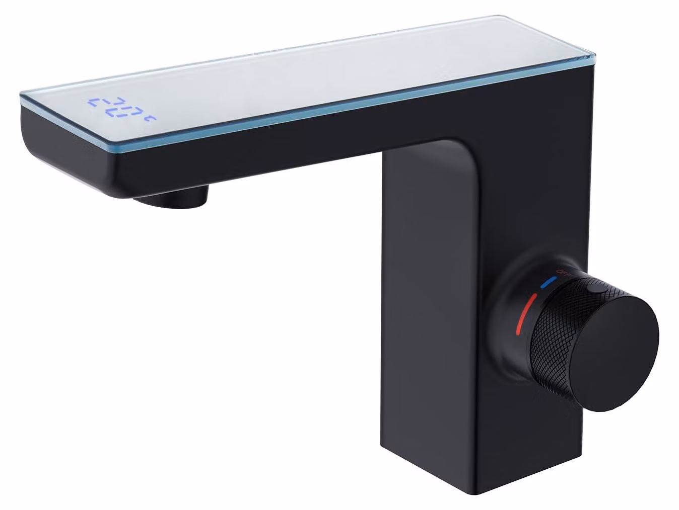 Rubinetto a infrarossi con display digitale, colore nero, miscelatore a sensore