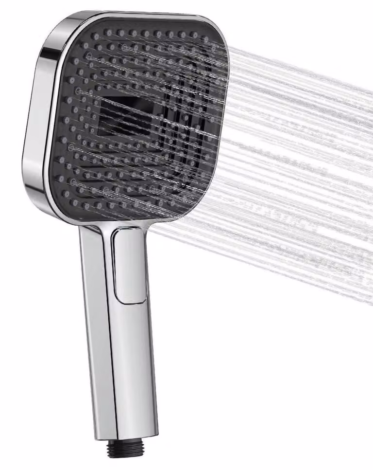 Doccia cromata, diametro 135 mm, 3 getti, a risparmio idrico