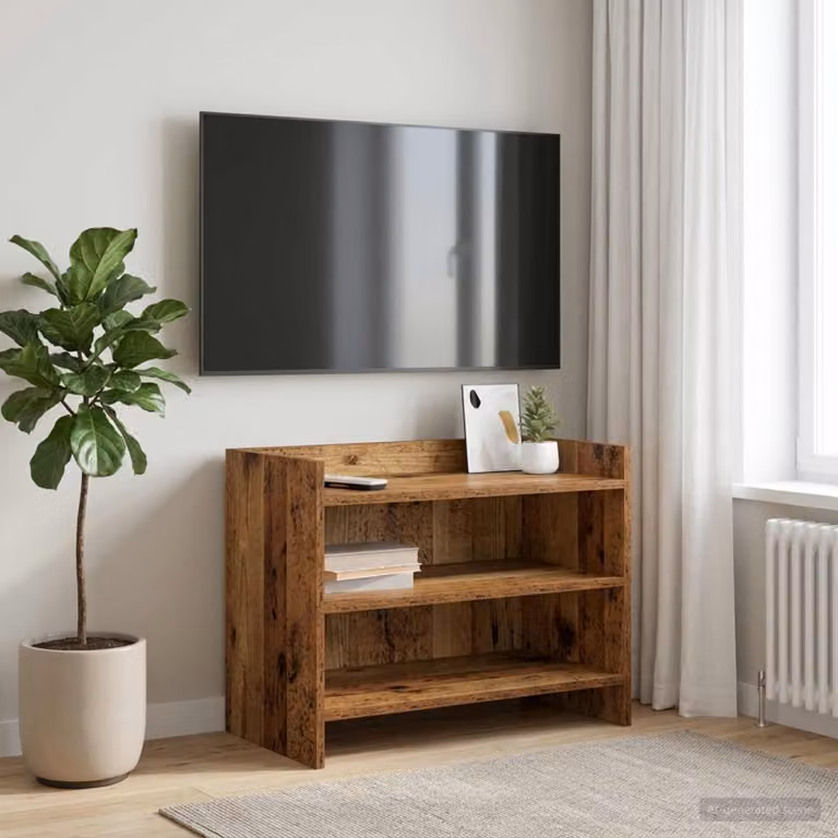 Mobile TV vidaXL moderno in legno marrone, L 60 cm x P 33 cm x H 47 cm