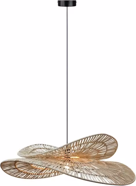 Lampada a sospensione rattan naturale Raya E27 Light Prestige