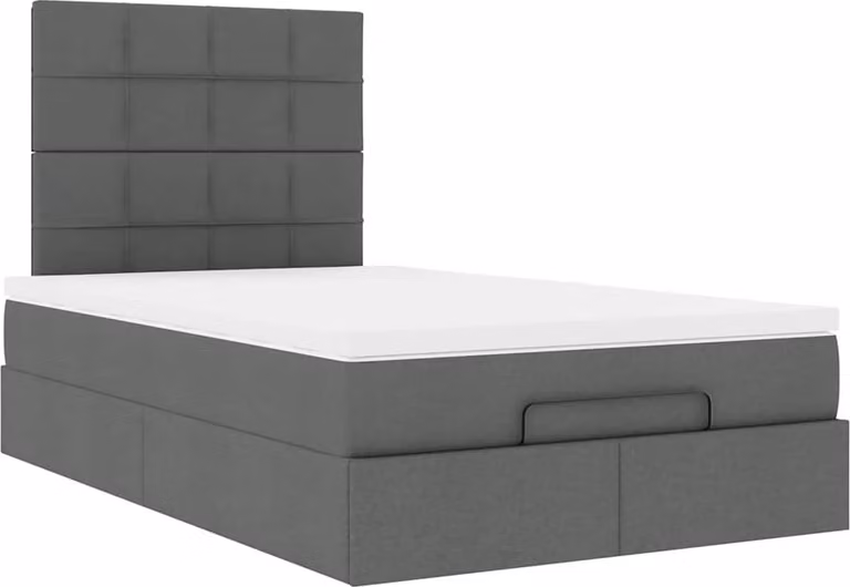 Struttura Letto Pouf con Materasso 80x200 cm in Tessuto