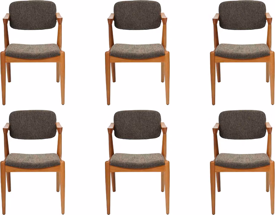 Luxus Esszimmer Möbel Designer 6x Stühle Einrichtung Grau Modern Stühle