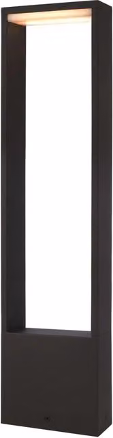 Lampione moderno CATA LED da esterno con palo, colore nero, protezione IP54, luce bianco caldo, Altezza: 70 cm