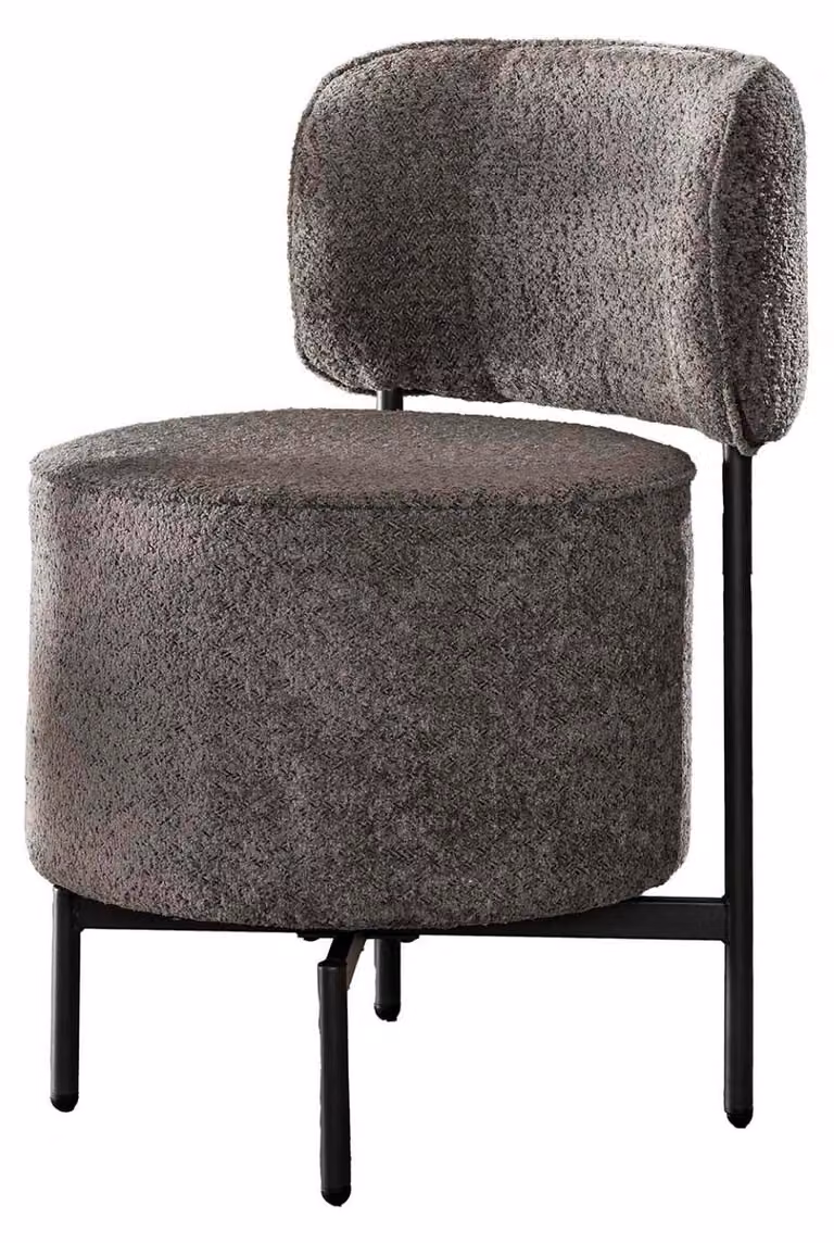 Sedia da pranzo FURNLUX Cocktail Grigio scuro e nero 51 cm / Colore principale: grigio / Dimensioni: 51 x 82 x 61 cm