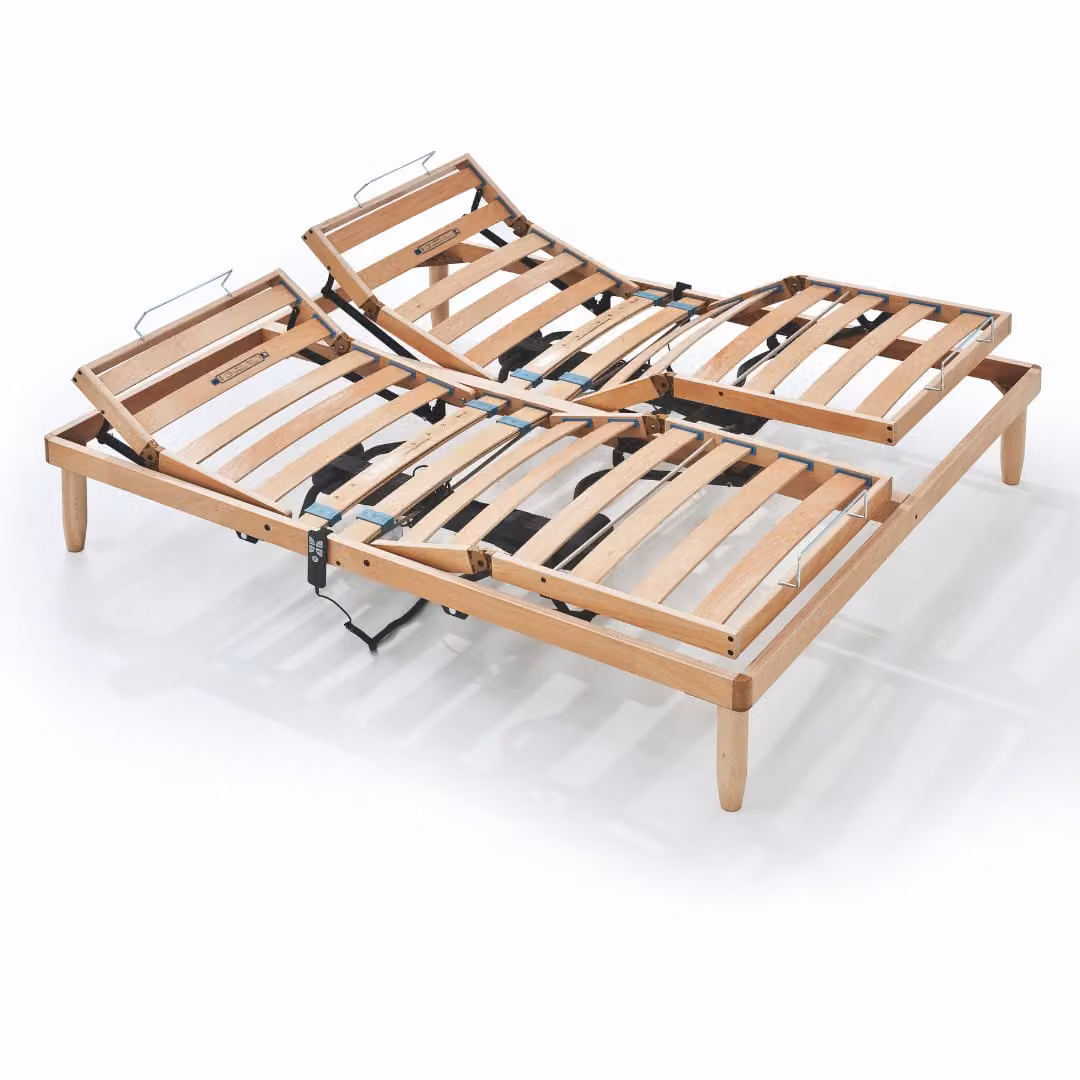 Rete Legno Motorizzata Alzate Separate Orange 150x200 cm