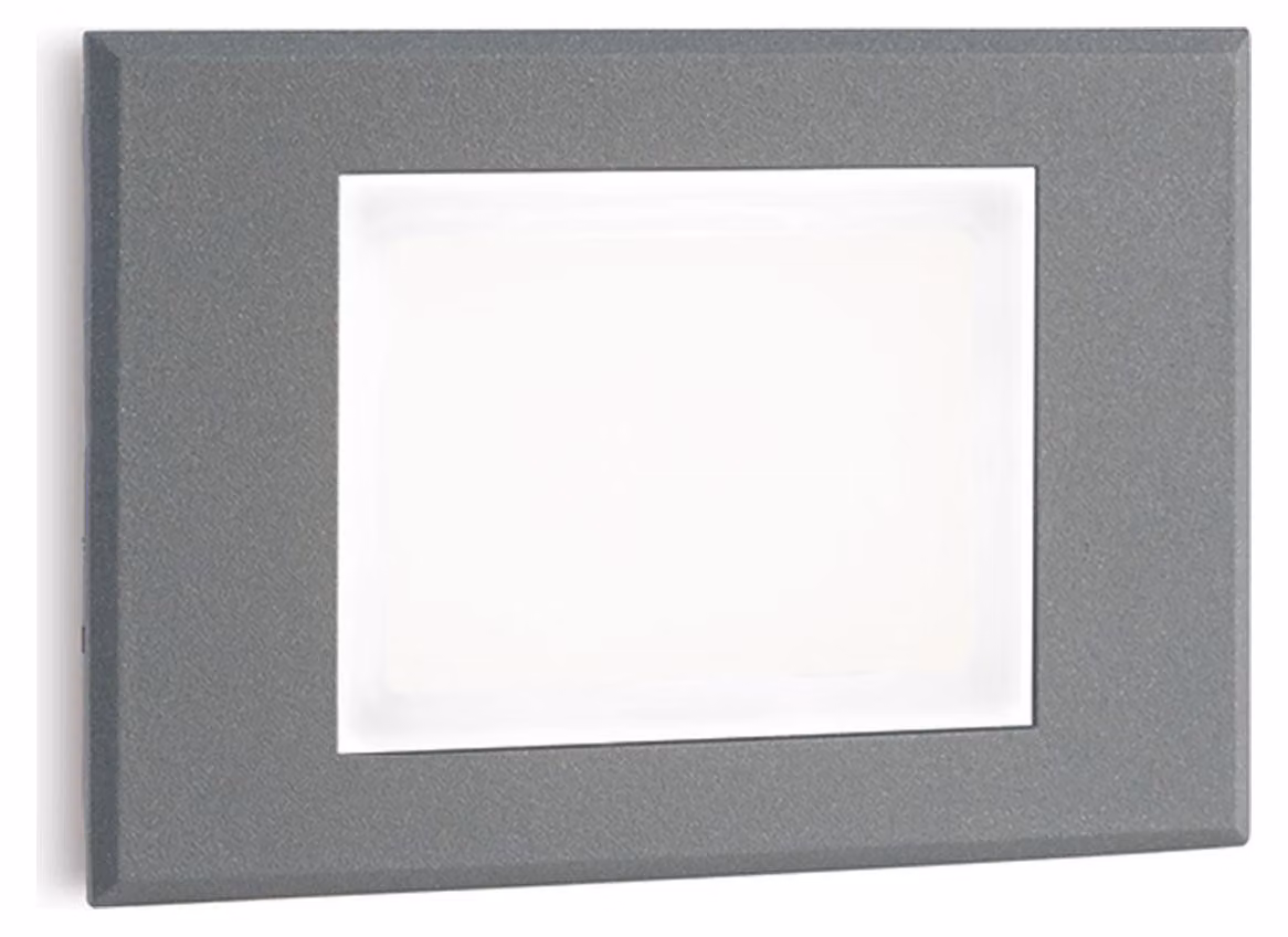 Segnapasso In Alluminio Grigio Led 3 W 300 Lm 3000K Spina