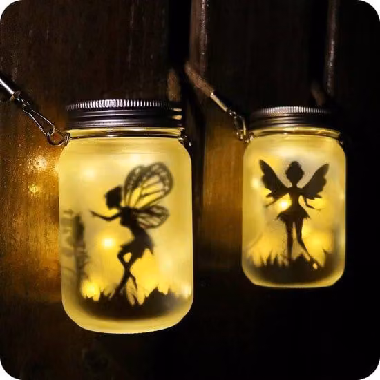 Lampada solare, IP44, impermeabile, per esterni, corpo in vetro, alimentazione solare, per terrazza, prato, feste, illuminazione, giardino, decorazione (bianco caldo)