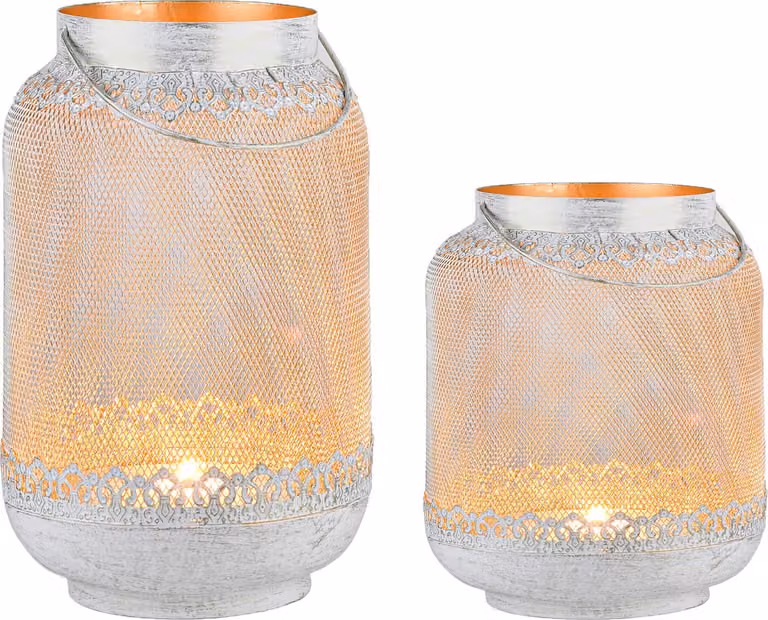 Set Di 2 Portacandele Boho Decorativi Per Giardino