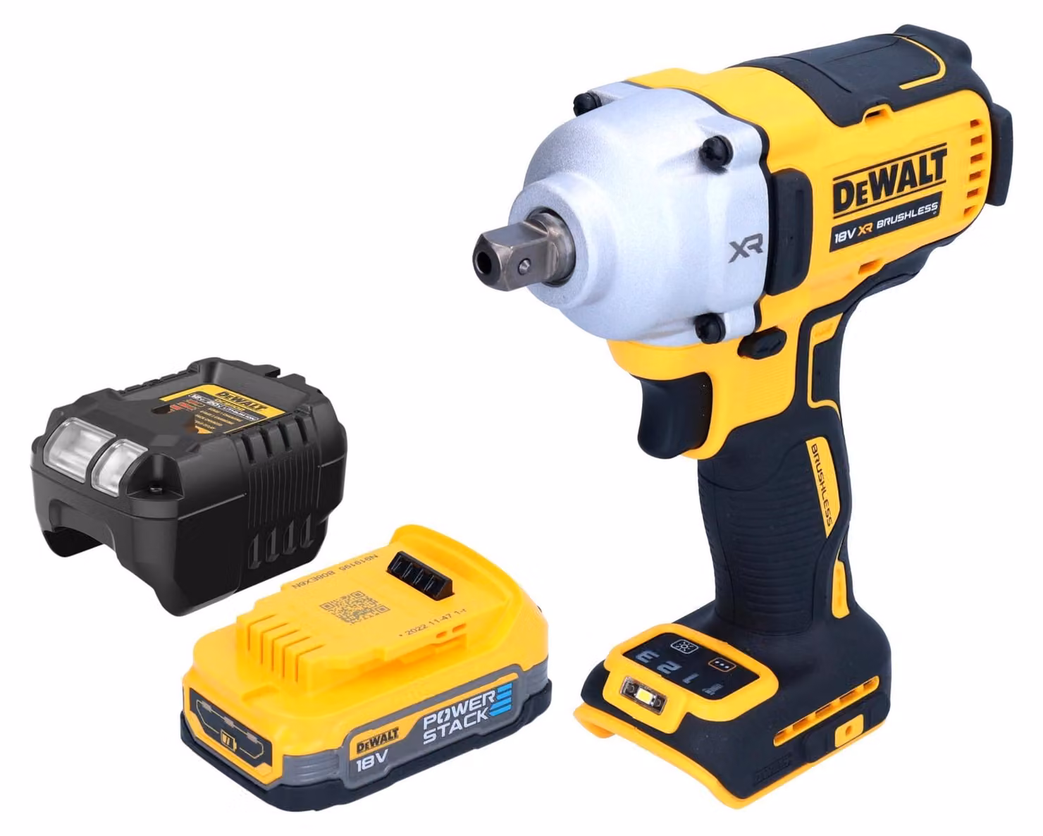 Avvitatore a impulsi a batteria DeWalt DCF 892 E1 18 V 812 Nm 1/2" senza spazzole + 1x batteria Powerstack 1,7 Ah + caricatore