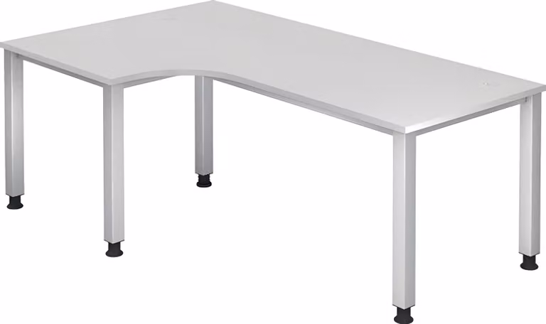 HAMMERBACHER QS82 höhenverstellbarer Schreibtisch weiß L-Form