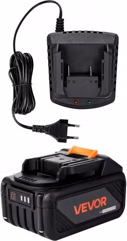 Batteria agli Ioni di Litio VEVOR da 4,0 Ah e Caricabatteria 20 V MAX, Colore Nero