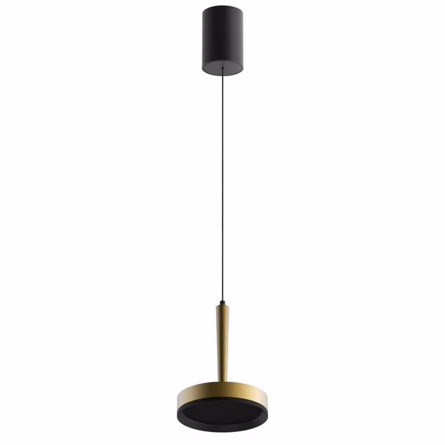 LOOM DESIGN lampada LED a sospensione Nyx P1, ottone, alluminio dimmerabile, Ottone / Oro, Soggiorno / Sala da pranzo, Alluminio, Moderno
