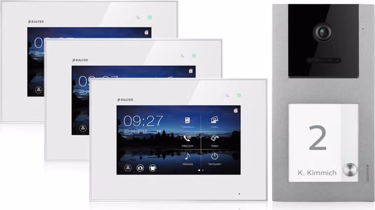 Videocitofono per casa monofamiliare, da parete, 3 monitor, Balter EVO