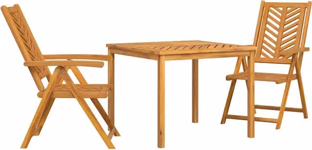 Set da Pranzo per Giardino 3 pz | Set Salotto da Giardino Marrone