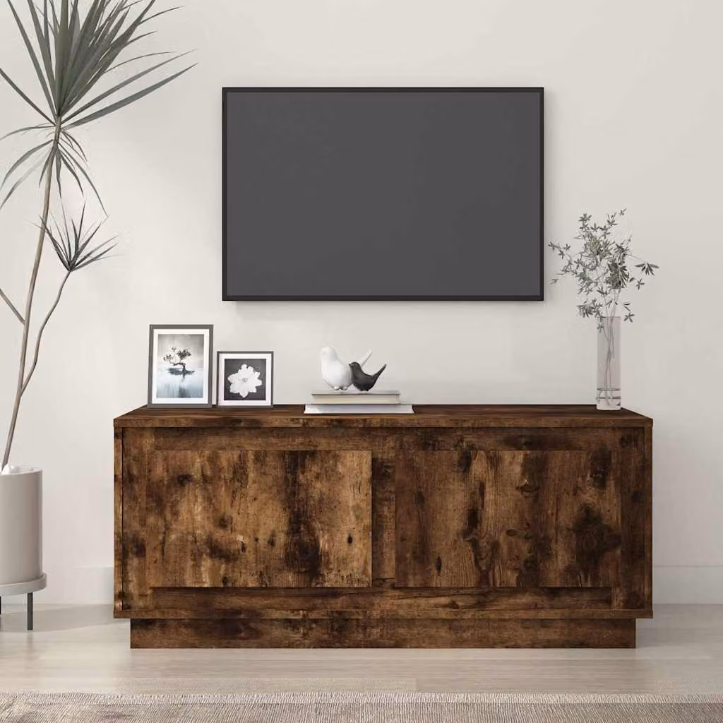 vidaXL Tavolino da Salotto in Legno Multistrato Rovere Fumo, L 102 x P 50 x H 44 cm