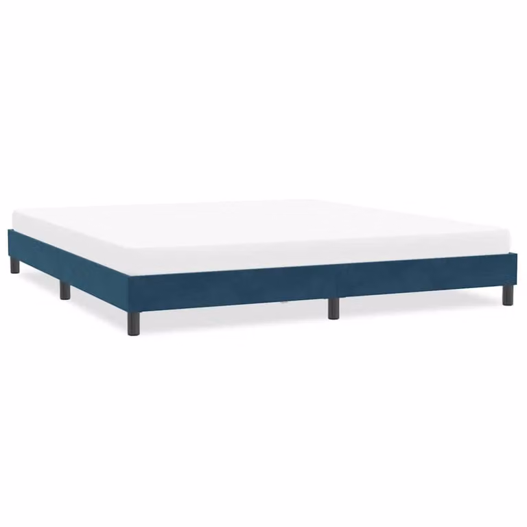 vidaXL Giroletto senza Materasso in Velluto Blu, L/P: 200 x 220 cm
