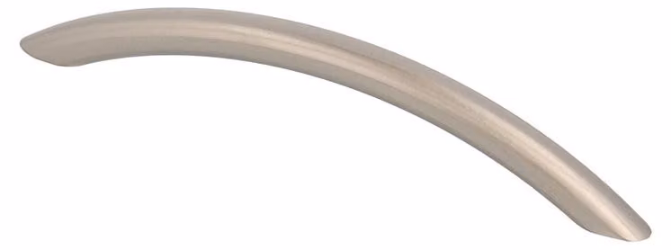 Maniglia per mobile, modello "Anse" da 128 mm, finitura nickel satinato, marca Rei